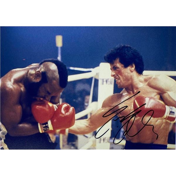 Rocky Sylvester Stallone facsimile signed movie photo