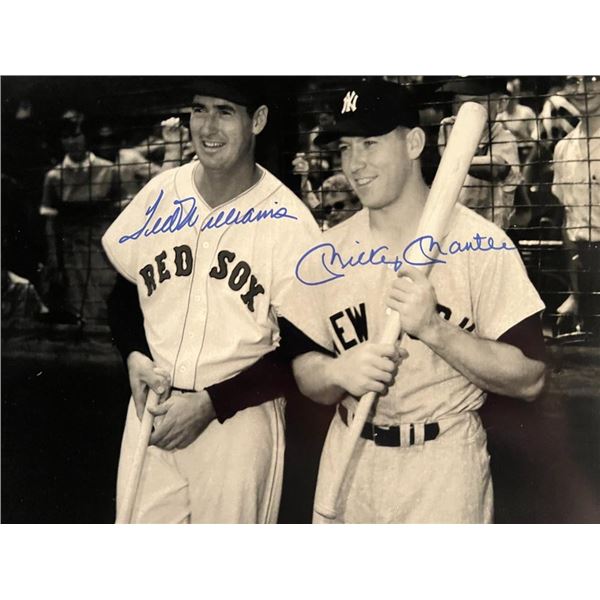 Mickey Mantle and Ted Williams facsimile signed photo