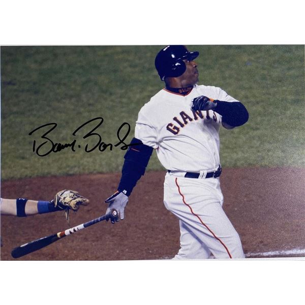 SF Giants All Star Barry Bonds facsimile signed  photo