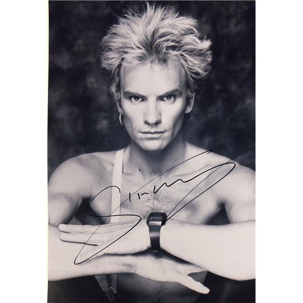 Sting facsimile signed  photo