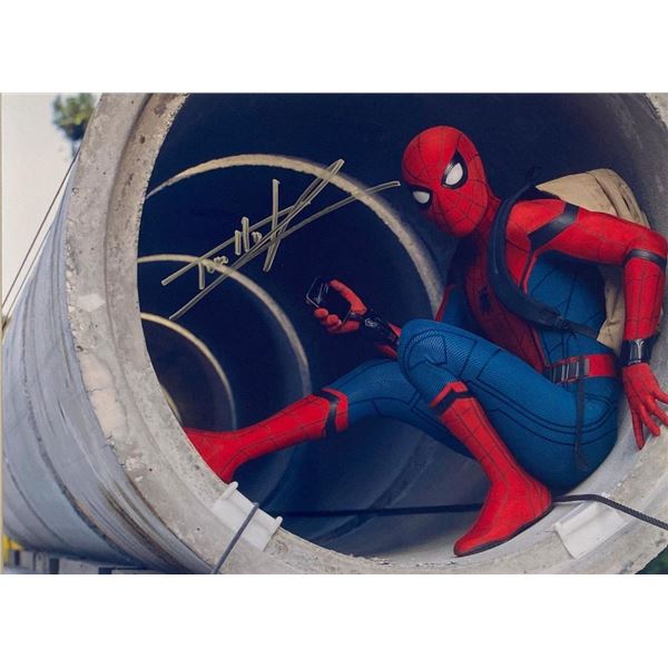 Spider-Man Tom Holland facsimile signed movie photo