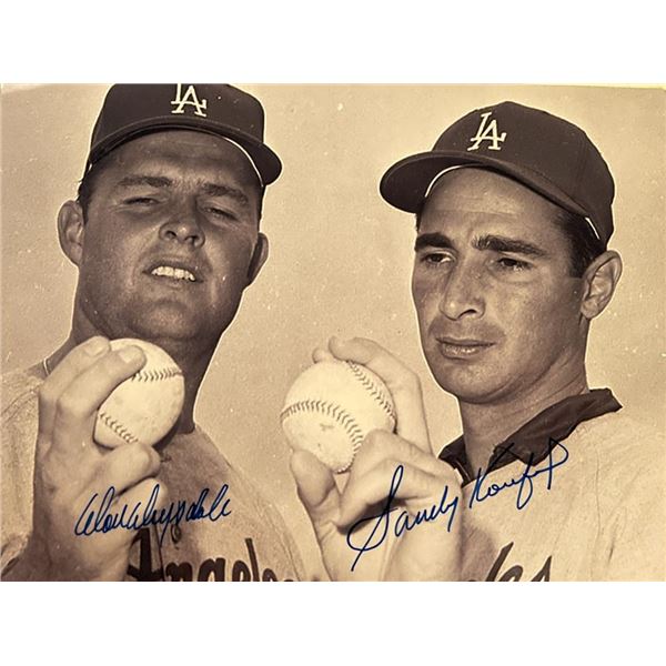 Sandy Koufax and Don Drysdale facsimile signed photo