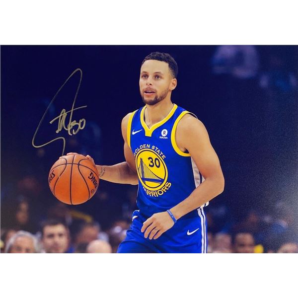 NBA All Star Steph Curry facsimile signed  photo
