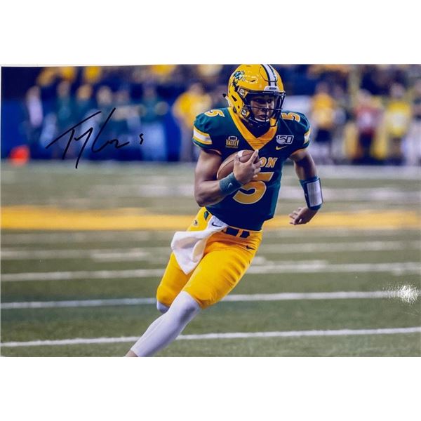 North Dakota State Bison Trey Lance facsimile signed  photo