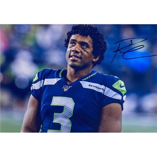 Seattle Seahawks Russell Wilson facsimile signed photo