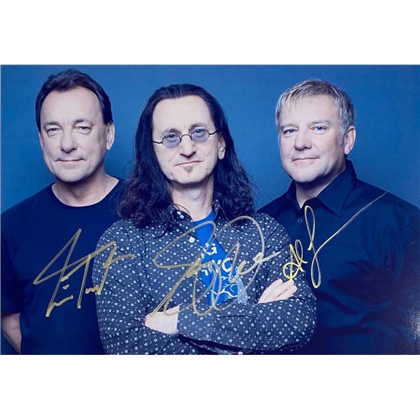 Rush band facsimile signed  photo