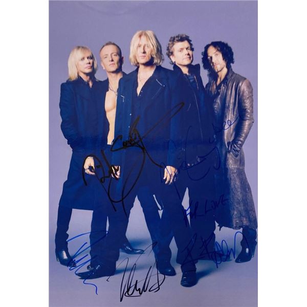 Def Leppard band facsimile signed  photo