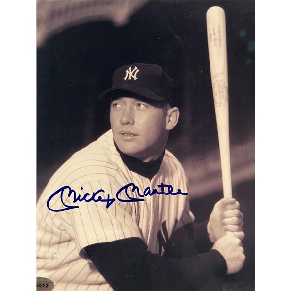 NY Yankees Mickey Mantle facsimile signed photo