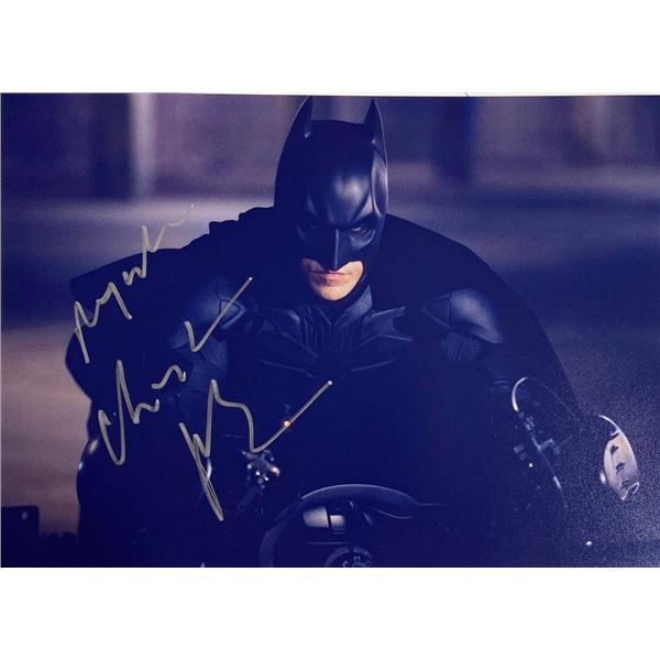 Batman Christian Bale facsimile signed  movie photo