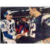 Image 1 : Tom Brady / Peyton Manning facsimile signed photo