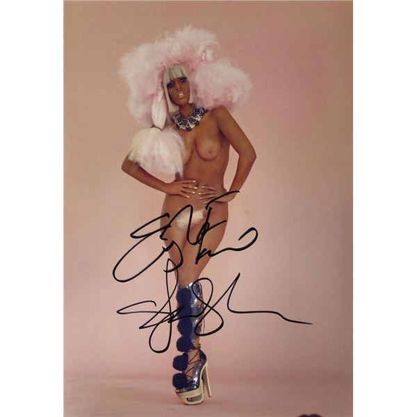 Lady Gaga facsimile signed  photo
