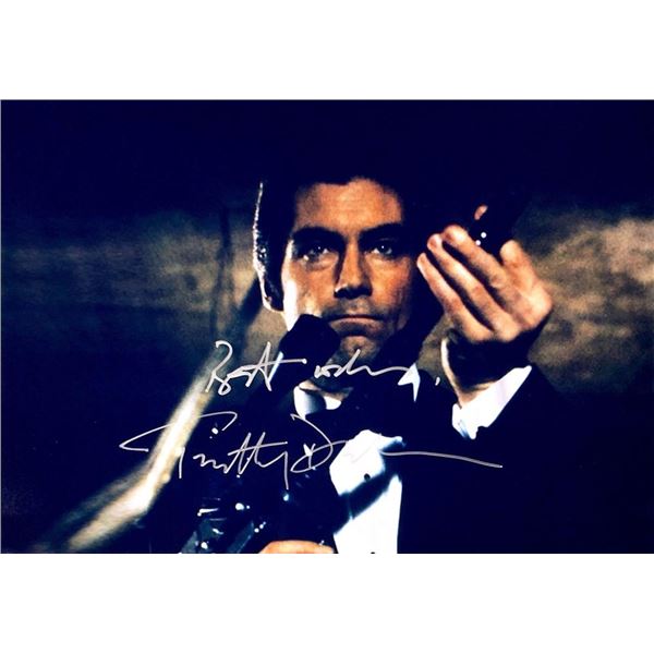 James Bond Timothy Dalton facsimile signed photo