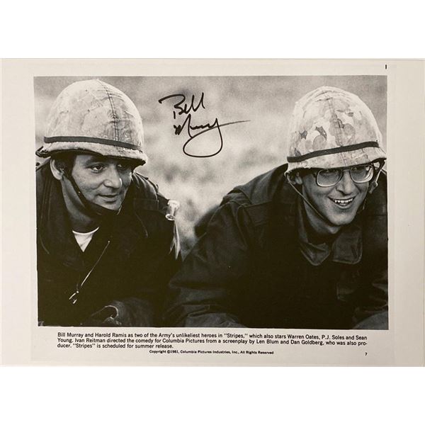 Stripes Bill Murray facsimile signed  movie photo