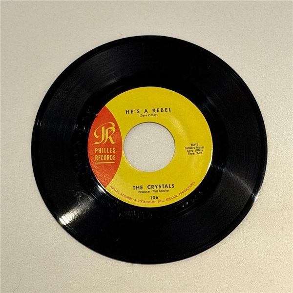 The Crystals He's a Rebel 45 Album