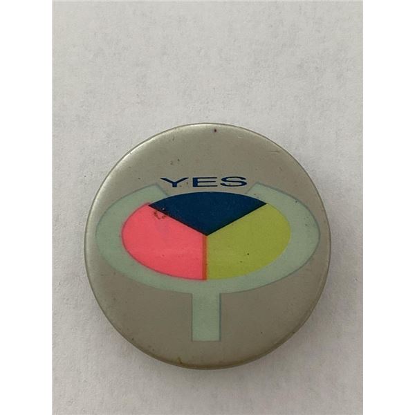 YES vintage pin