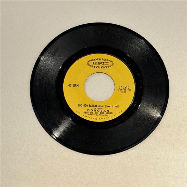 Donovan with Jeff Beck Group Goo Goo Barabajagal 45 Album