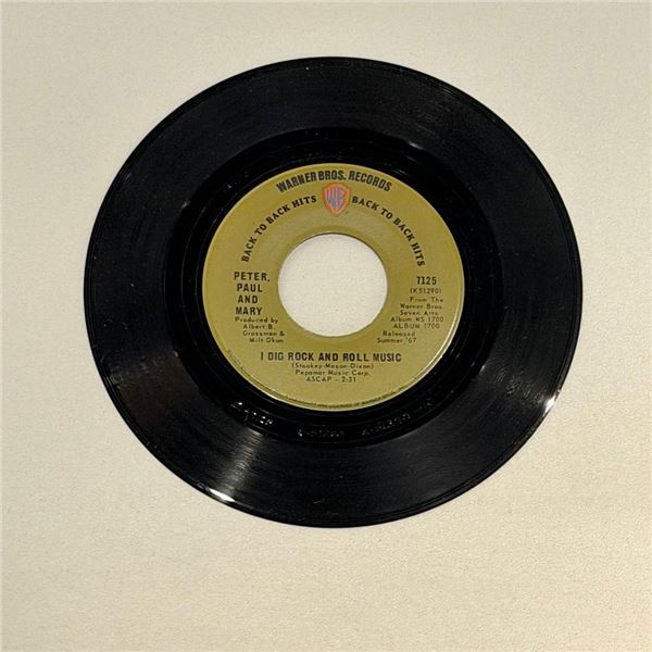 Peter Paul and Mary I Dig Rock and Roll Music 45 Album