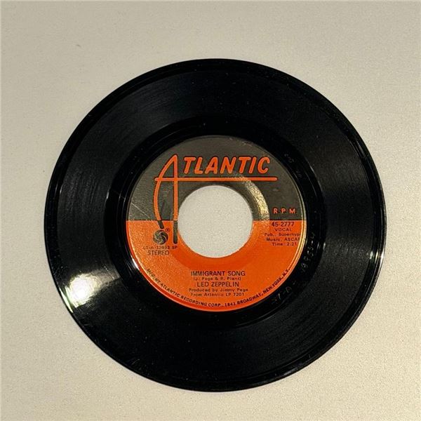 Led Zeppelin Immigrant Song 45 Album