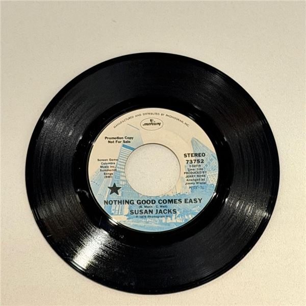 Susan Jacks Nothing Good Comes Easy 45 Album