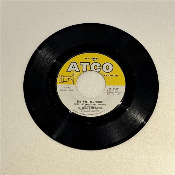 The Buffalo Springfield For What It's Worth 45 Album