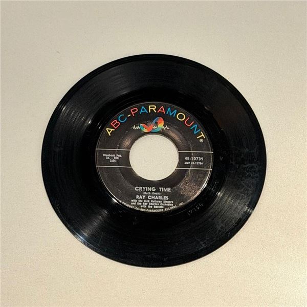 Ray Charles Crying Time 45 Album