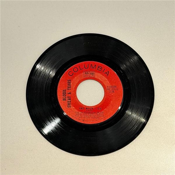 Blood, Sweat and Tears And When I Die 45 Album
