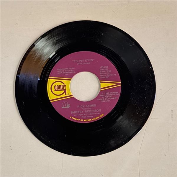 Rick James and Smokey Robinson Ebony Eyes 45 Album