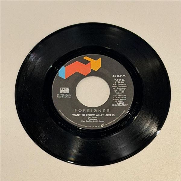 Foreigner I Want to Know What Love Is 45 Album