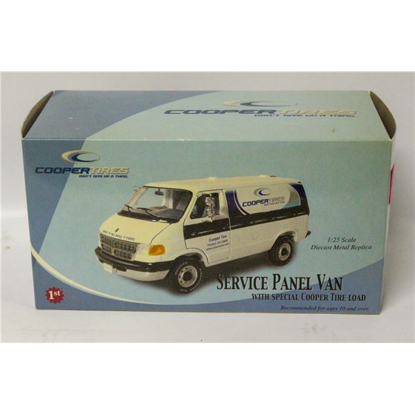 1:25 DIECAST FORD PANEL VAN COOPER TIRES W BOX