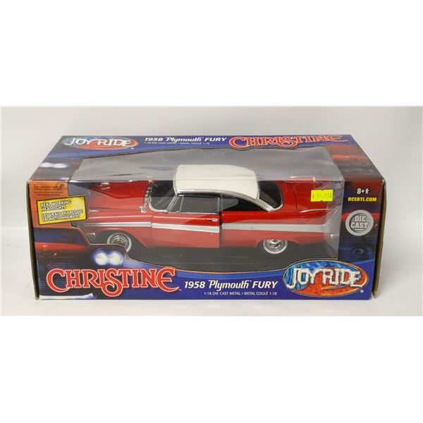 CHRISTINE 1958 PLYMOUTH 1:18 DIECAST JOYRIDE