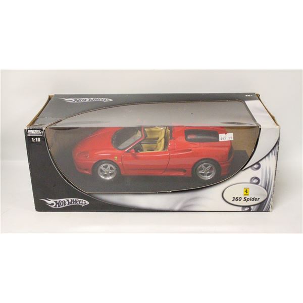 FERRARI 360 SPIDER 1:18 DIECAST HOTWHEELS