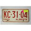 Image 1 : 1965 ALBERTA LICENSE PLATE