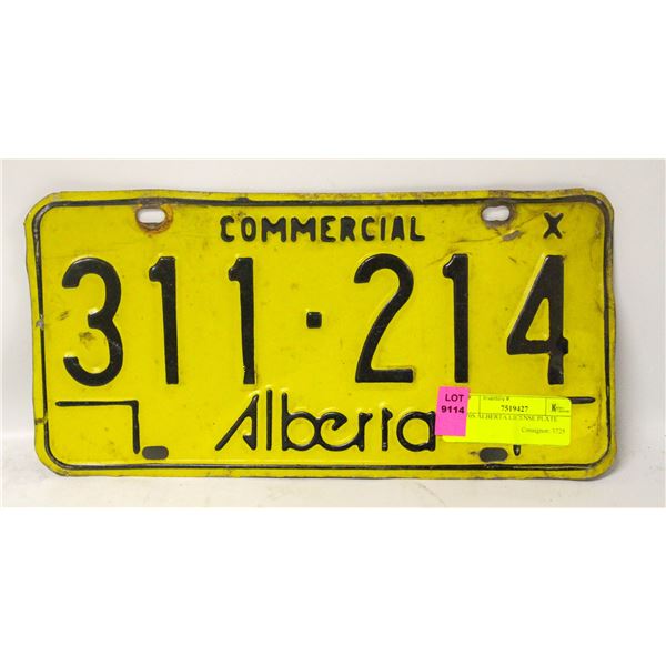 1970S ALBERTA LICENSE PLATE