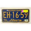 Image 1 : 1973 ALBERTA LICENSE PLATE