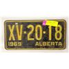 Image 1 : 1969 ALBERTA LICENSE PLATE