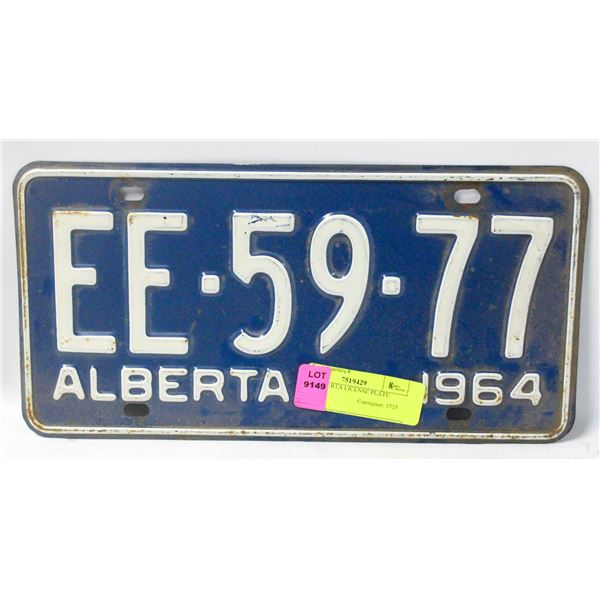 1964 ALBERTA LICENSE PLATE