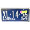 Image 1 : 1972 ALBERTA LICENSE PLATE