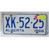 Image 1 : 1966 ALBERTA LICENSE PLATE