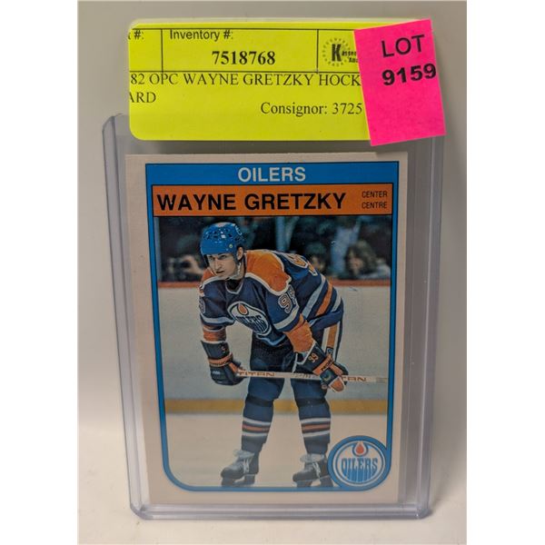 1982 OPC WAYNE GRETZKY HOCKEY CARD