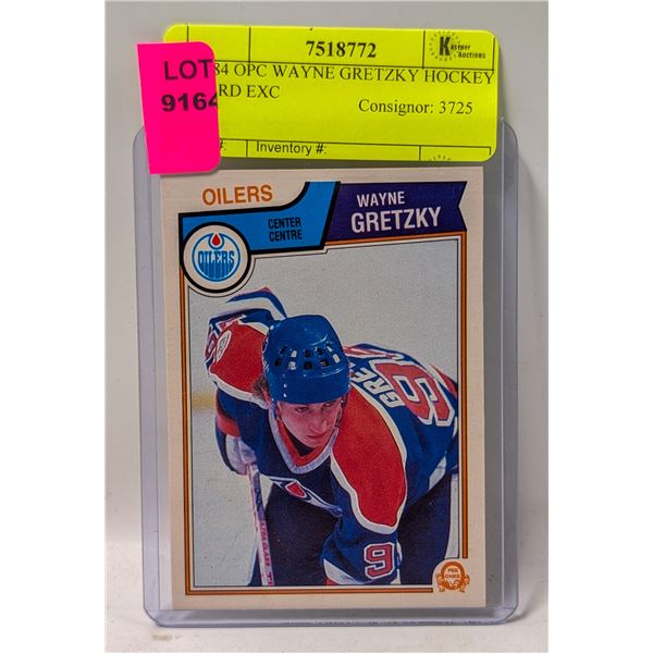 1984 OPC WAYNE GRETZKY HOCKEY CARD EXC