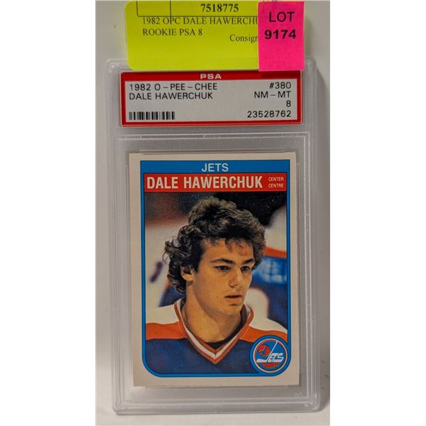 1982 OPC DALE HAWERCHUK ROOKIE PSA 8