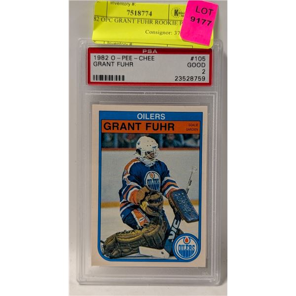 1982 OPC GRANT FUHR ROOKIE PSA 2