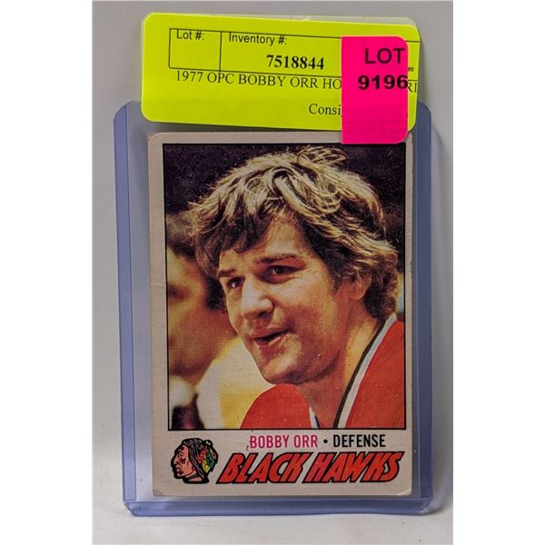1977 OPC BOBBY ORR HOCKEY CARD