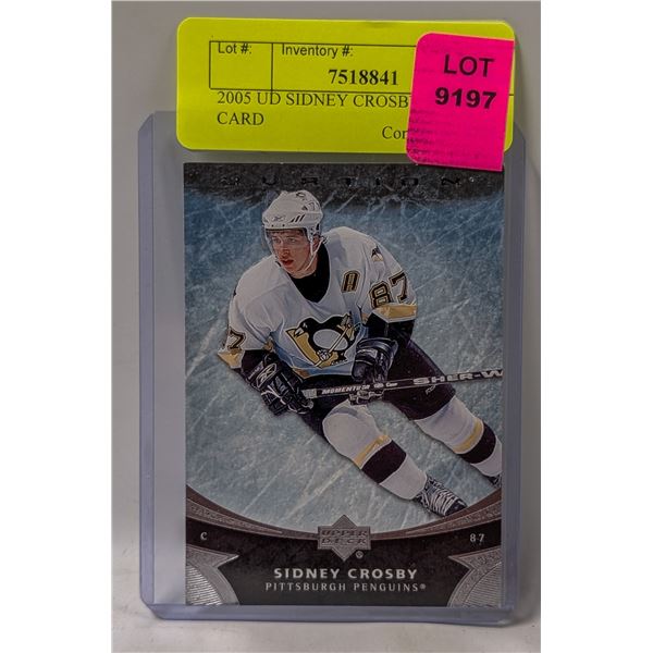 2005 UD SIDNEY CROSBY ROOKIE CARD