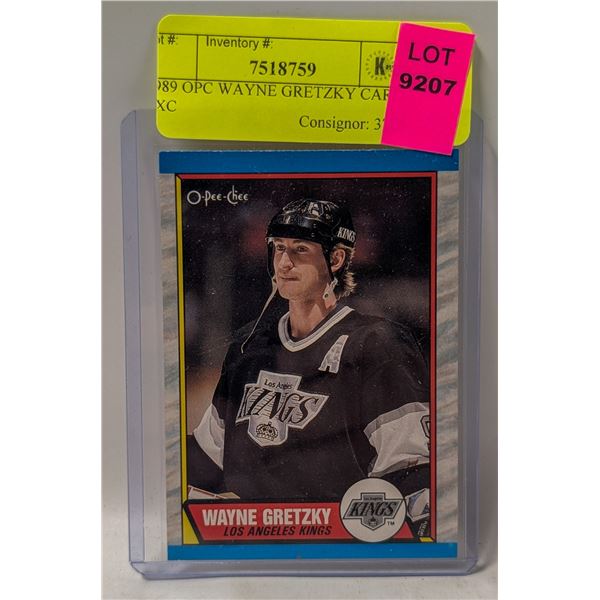 1989 OPC WAYNE GRETZKY CARD EXC