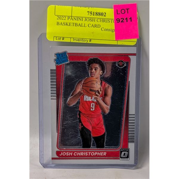 2022 PANINI JOSH CHRISTOPHER BASKETBALL CARD
