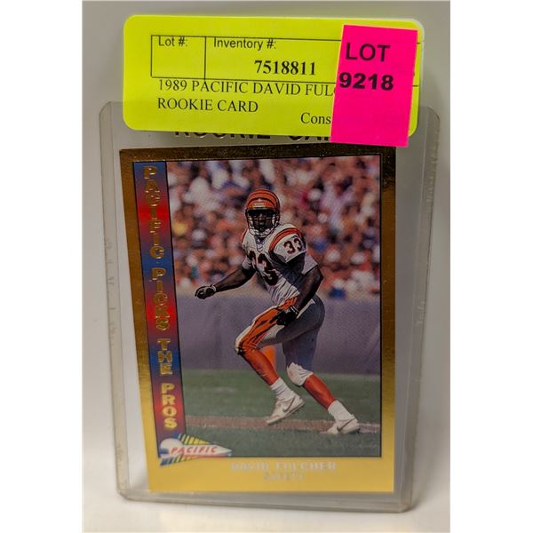 1989 PACIFIC DAVID FULCHER ROOKIE CARD
