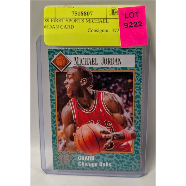 1989 FIRST SPORTS MICHAEL JORDAN CARD