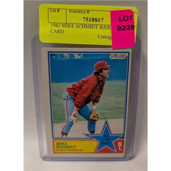 1982 MIKE SCHMIDT BASEBALL CARD