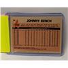 Image 2 : 1982 OPC JOHNNY BENCH HOF BASEBALL CARD